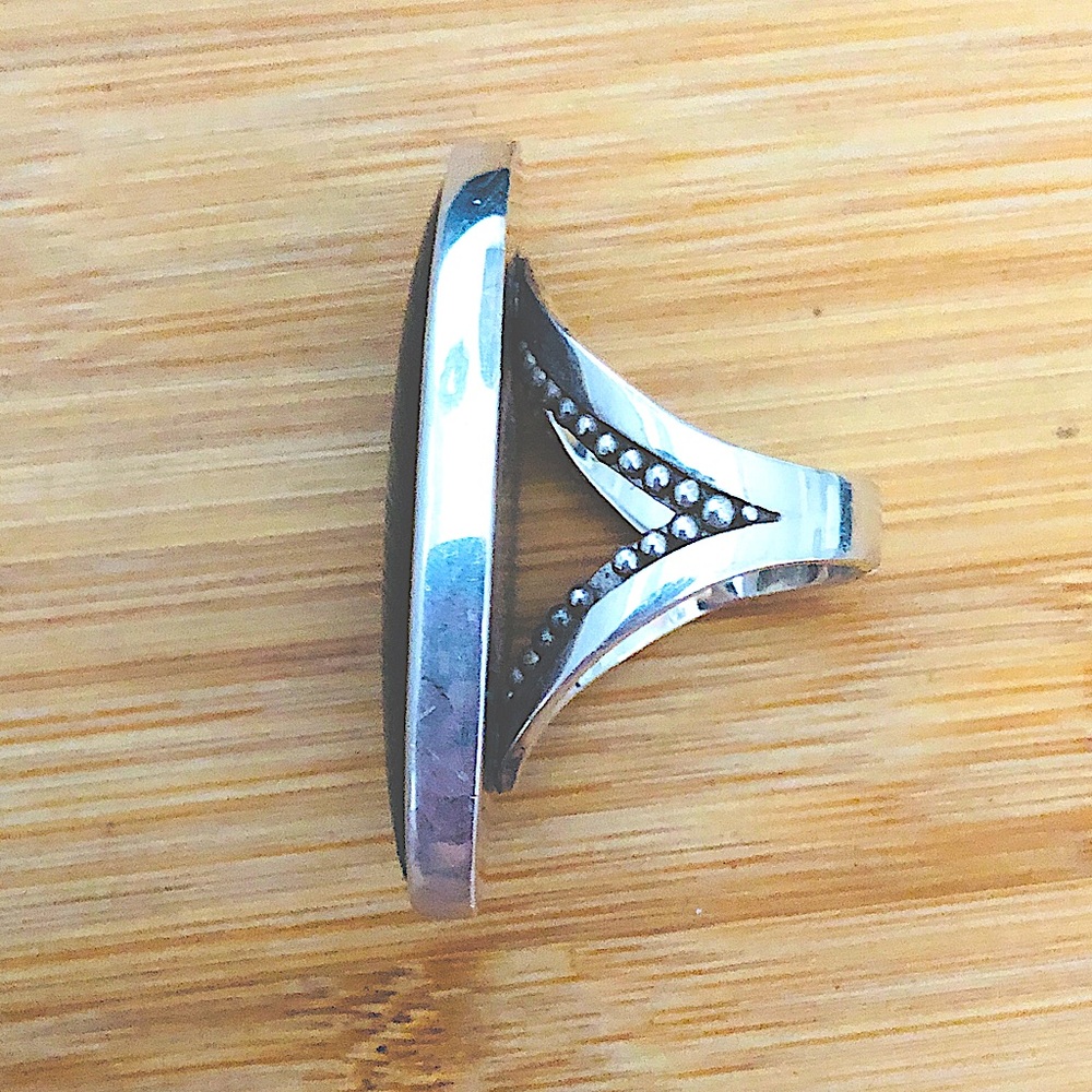 $67 Sajen Designer Estate Ring Sterling Silver Open Shank Marked SAJEN 925 ID - Picture 4 of 12